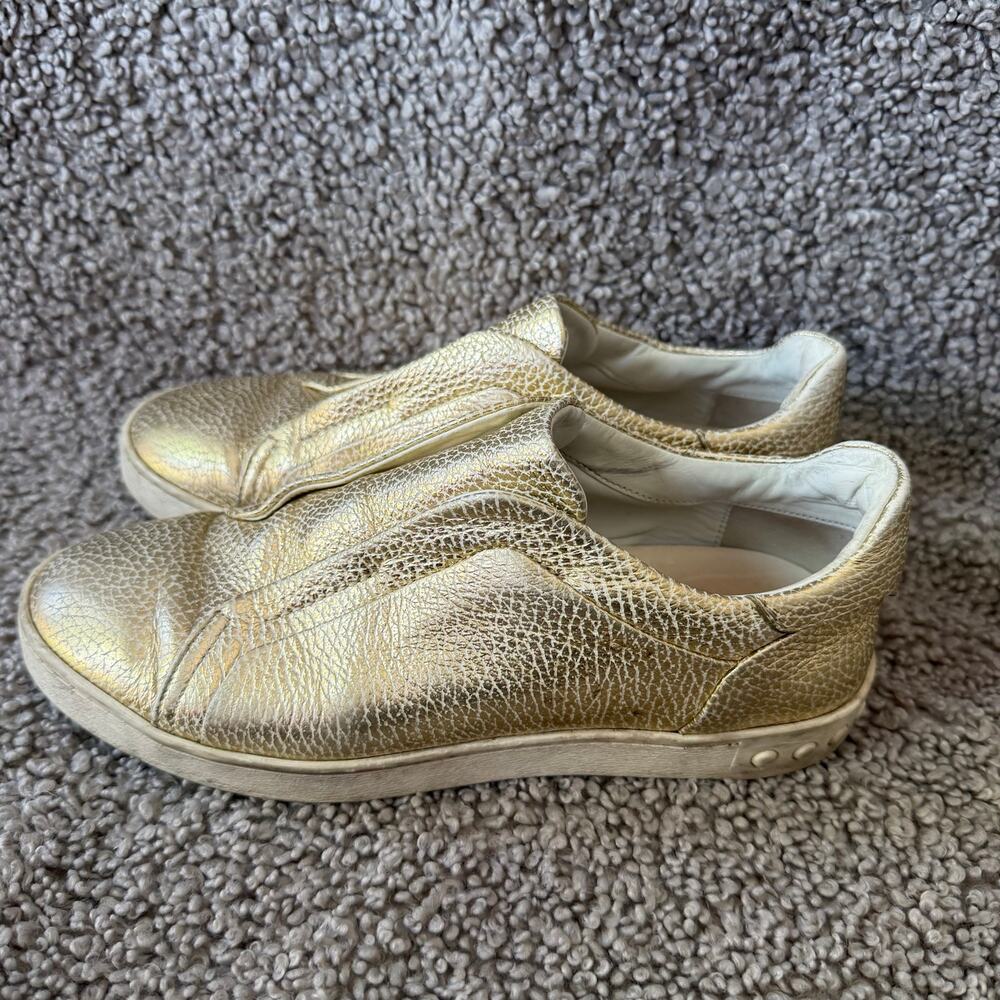 TOD’S Cassetta Leggera Derby Elastico Gold Sneakers Slip On Shoes Size EU 35